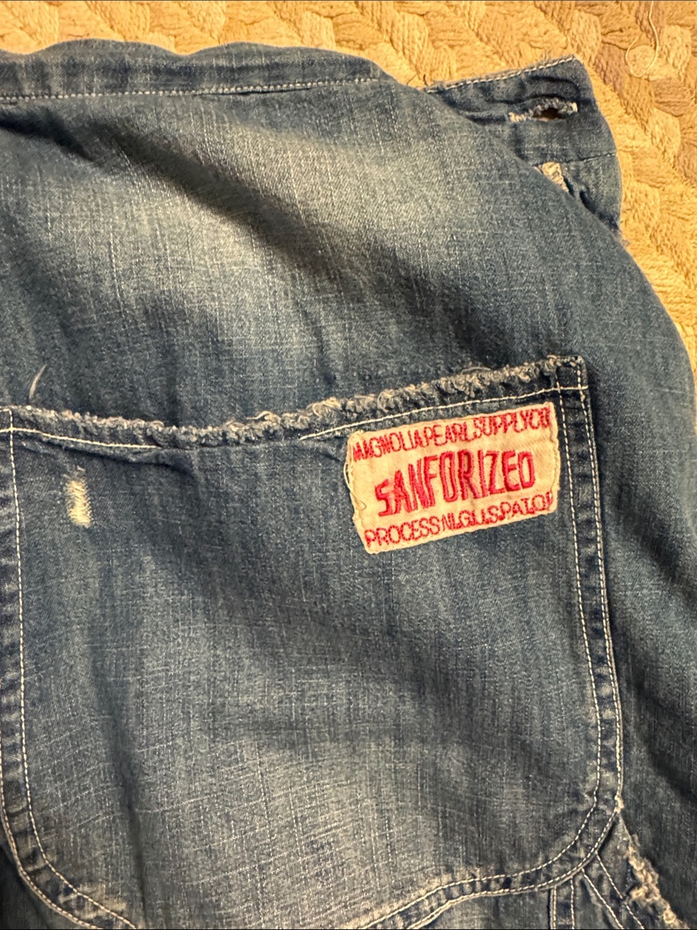 EUC Magnolia Pearl Sanforized Painters Denim - Picture 3 of 5
